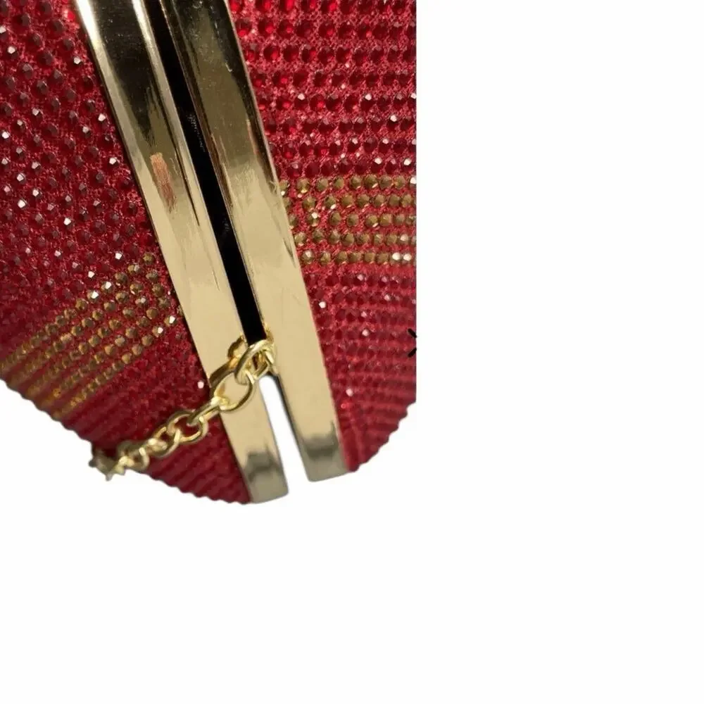 Rhinestone Encrusted Football Crossbody